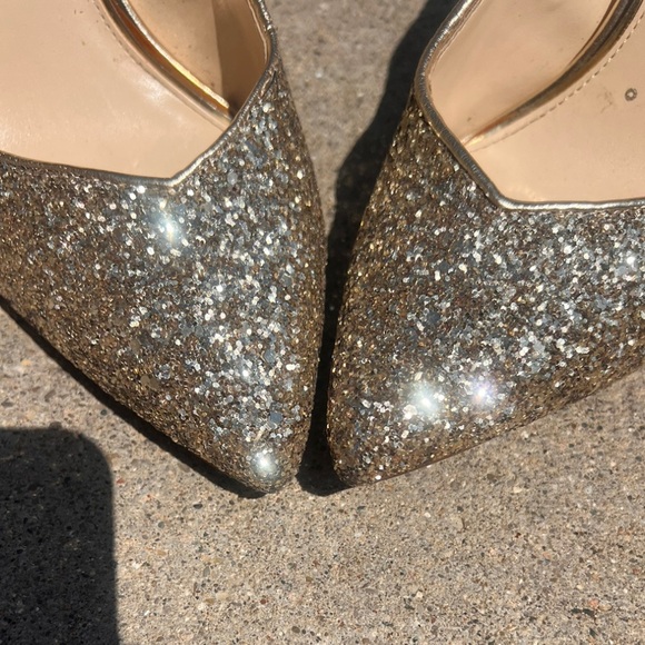 Jessica Simpson Gold Glitter Heels Worn Once! - Picture 8 of 9